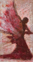 Angyal - 2008 olajpasztell, ecoline, papír, 41×29 cm