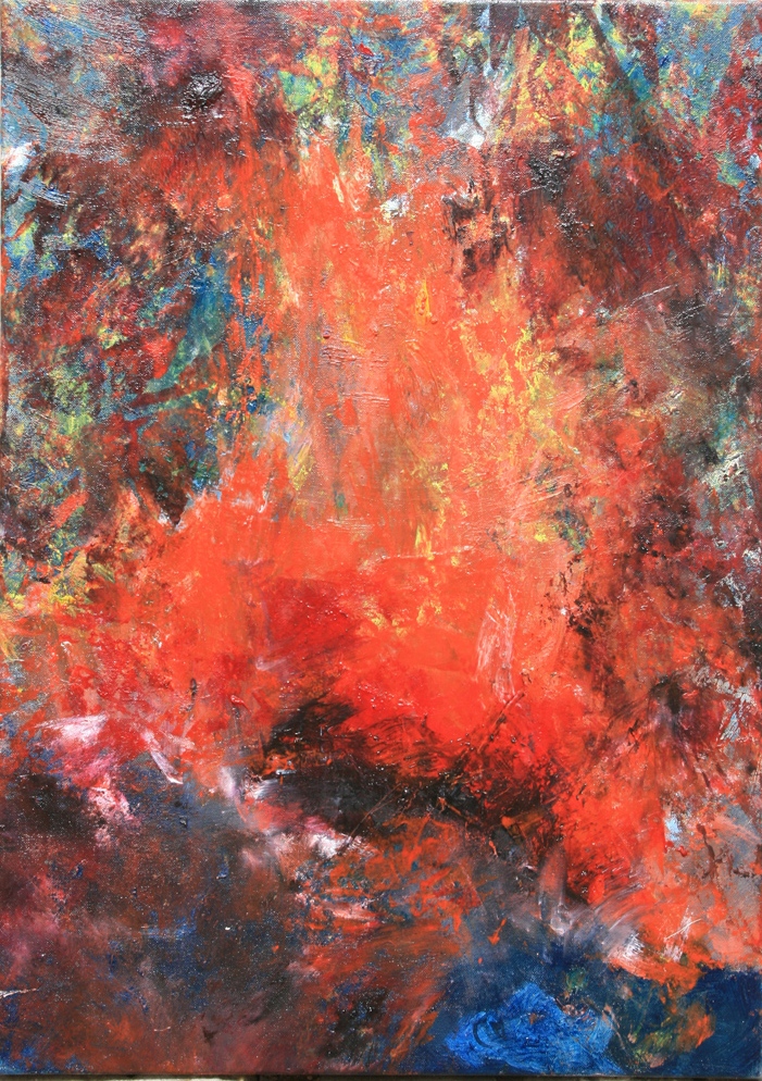 Tűz a torokból  - 2013 olaj, vászon 70×50 cm