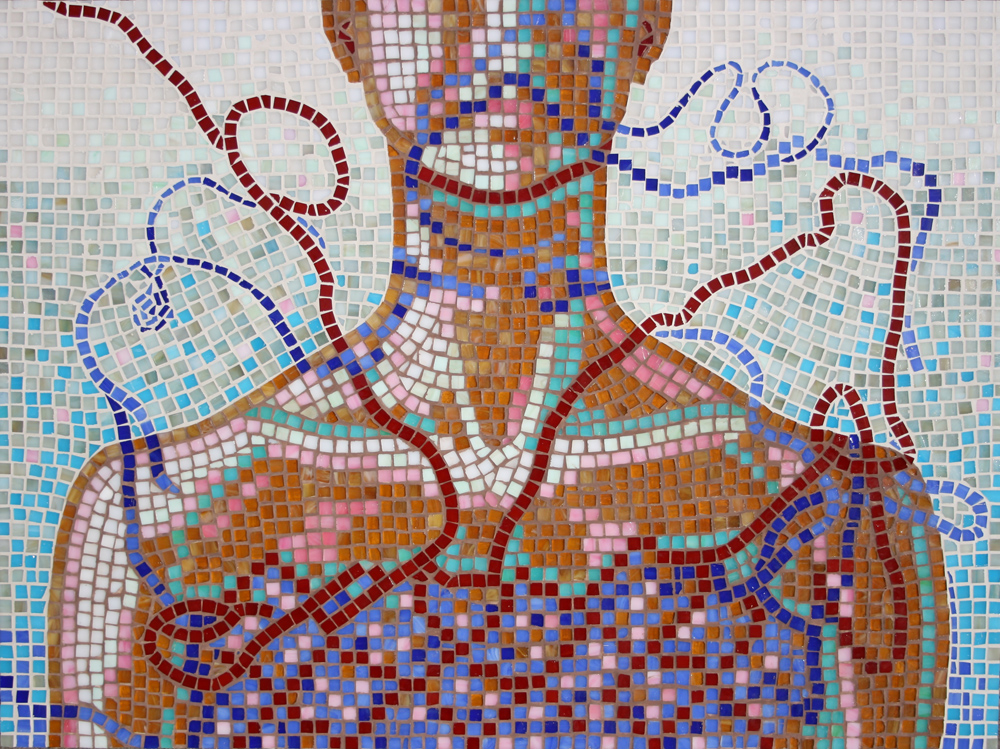 Foszló ruháim  - 2013 üvegmozaik, 60×80 cm
