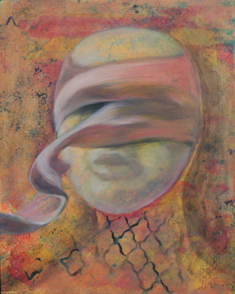 Sebesült maszk - 2013 olaj, vászon, 50×40 cm