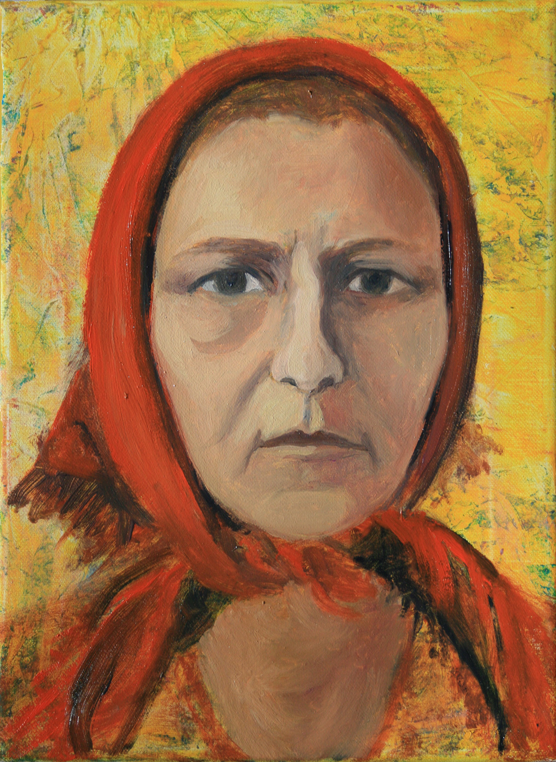 Önarckép (A vidéki élet) - 2014 olaj, vászon, 40×30 cm