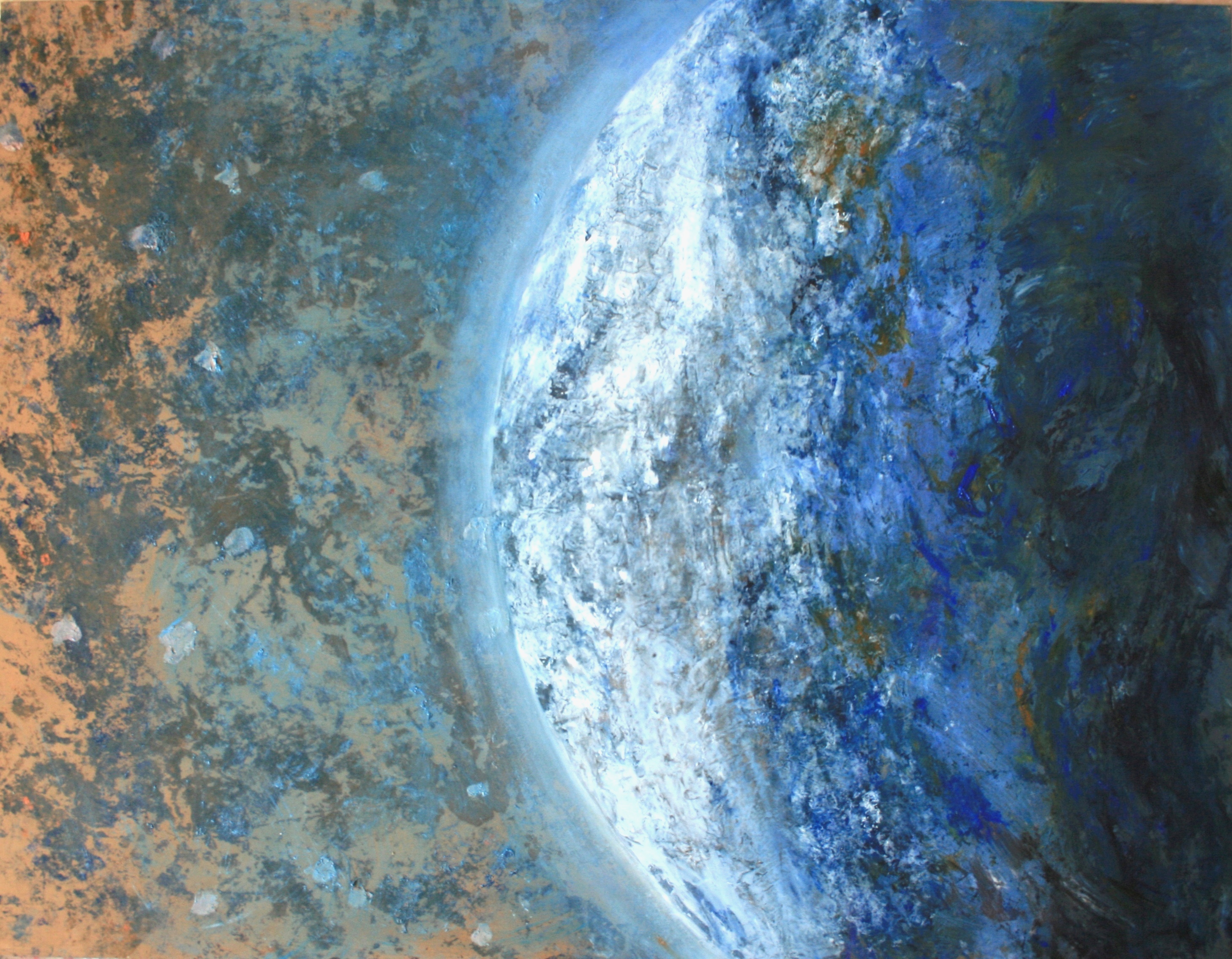 Földgolyó  - 2012 olaj, karton, 90×120 cm